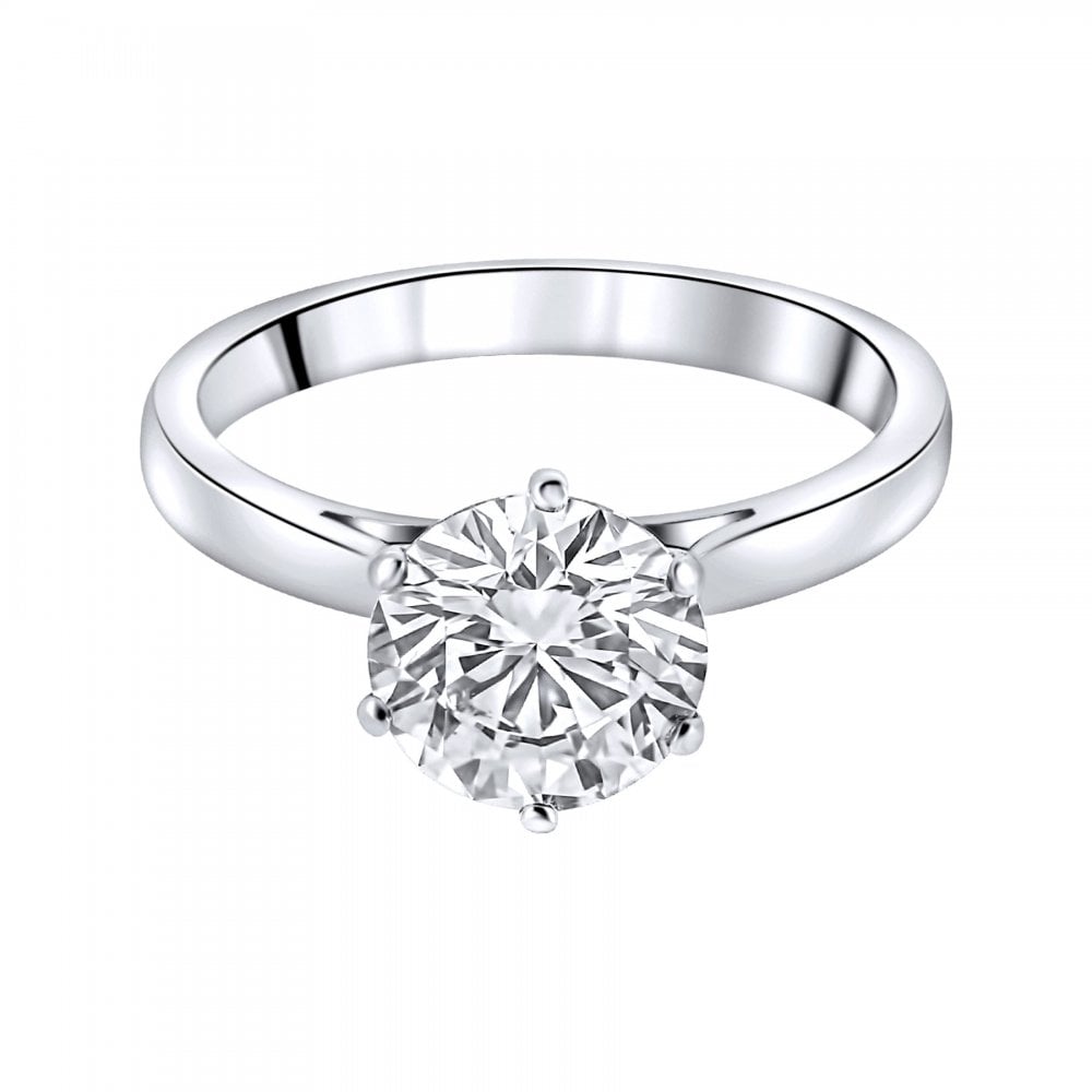 Preowned platinum 2.10ct I VS2 GIA round diamond ring