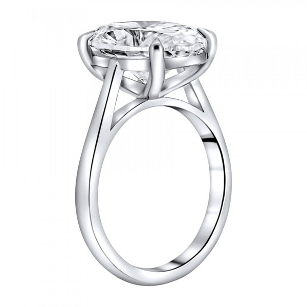 Lab grown platinum 6.01ct D VVS2 IGI oval cut diamond ring