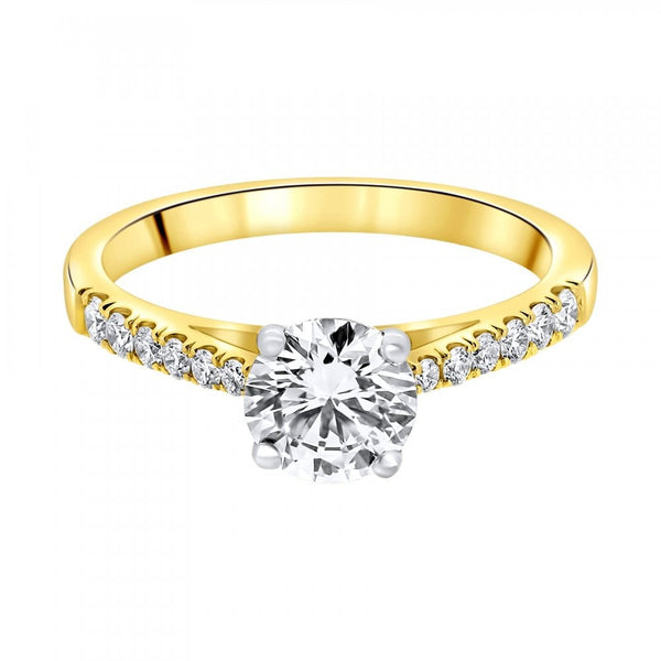 18ct yellow gold 1.00ct round brilliant cut diamond ring