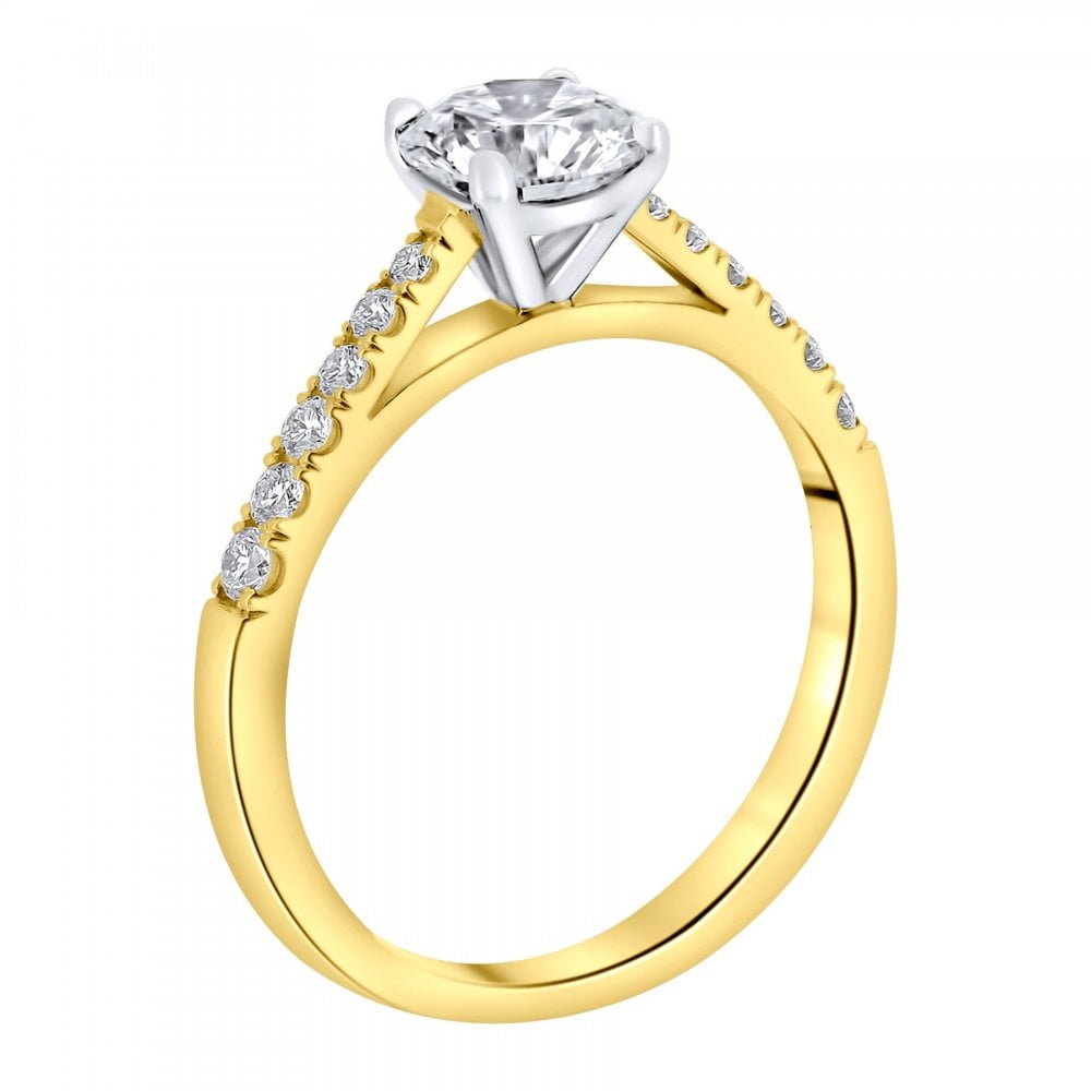 18ct yellow gold 1.00ct round brilliant cut diamond ring