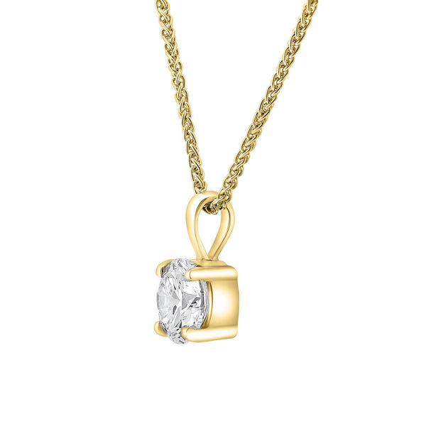 LG 18ct yellow gold 1.08ct D VVS2 IGI round diamond pendant
