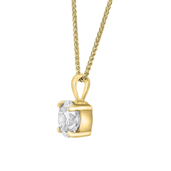 LG 18ct yellow gold 1.50ct D VVS2 IGI round diamond pendant