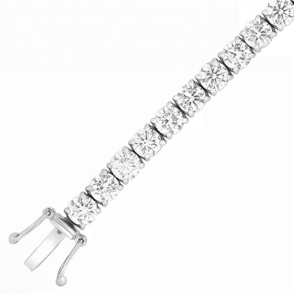 Lab grown platinum 8.00ct round diamond tennis bracelet