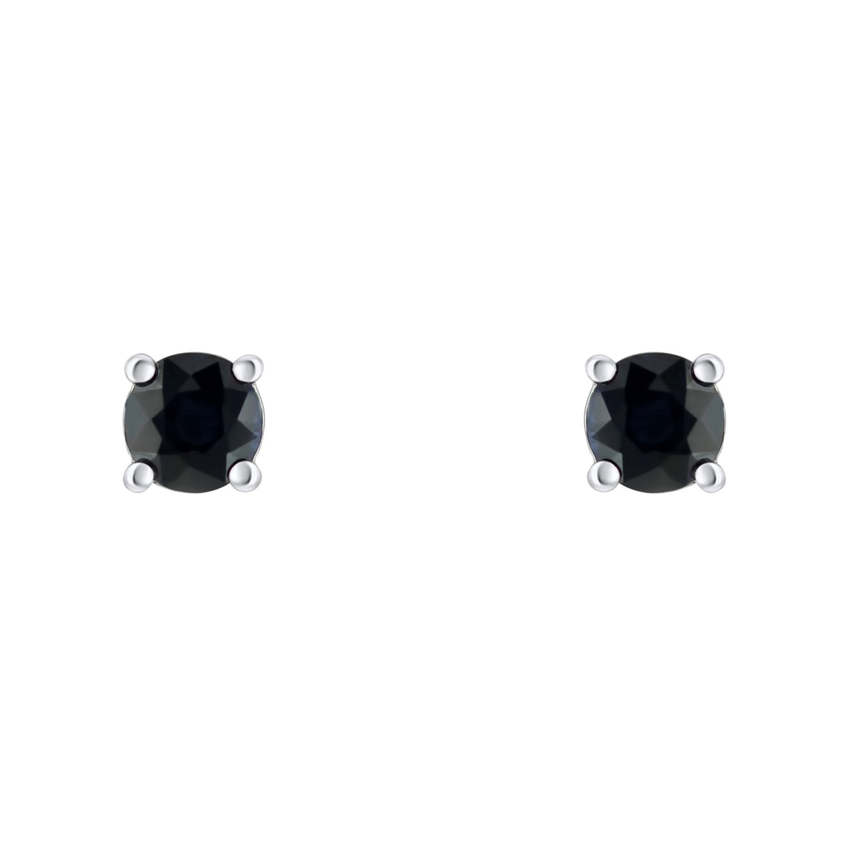 Platinum 5mm x 5mm sapphire stud earrings