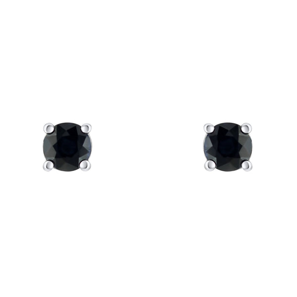 Platinum 5mm x 5mm sapphire stud earrings