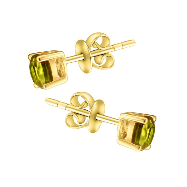 18ct yellow gold 5mm x 5mm yellow sapphire stud earrings
