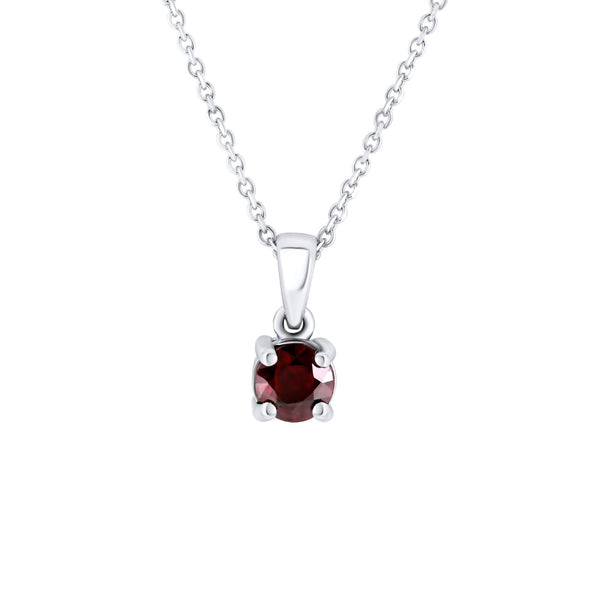 Platinum 5mm x 5mm ruby pendant