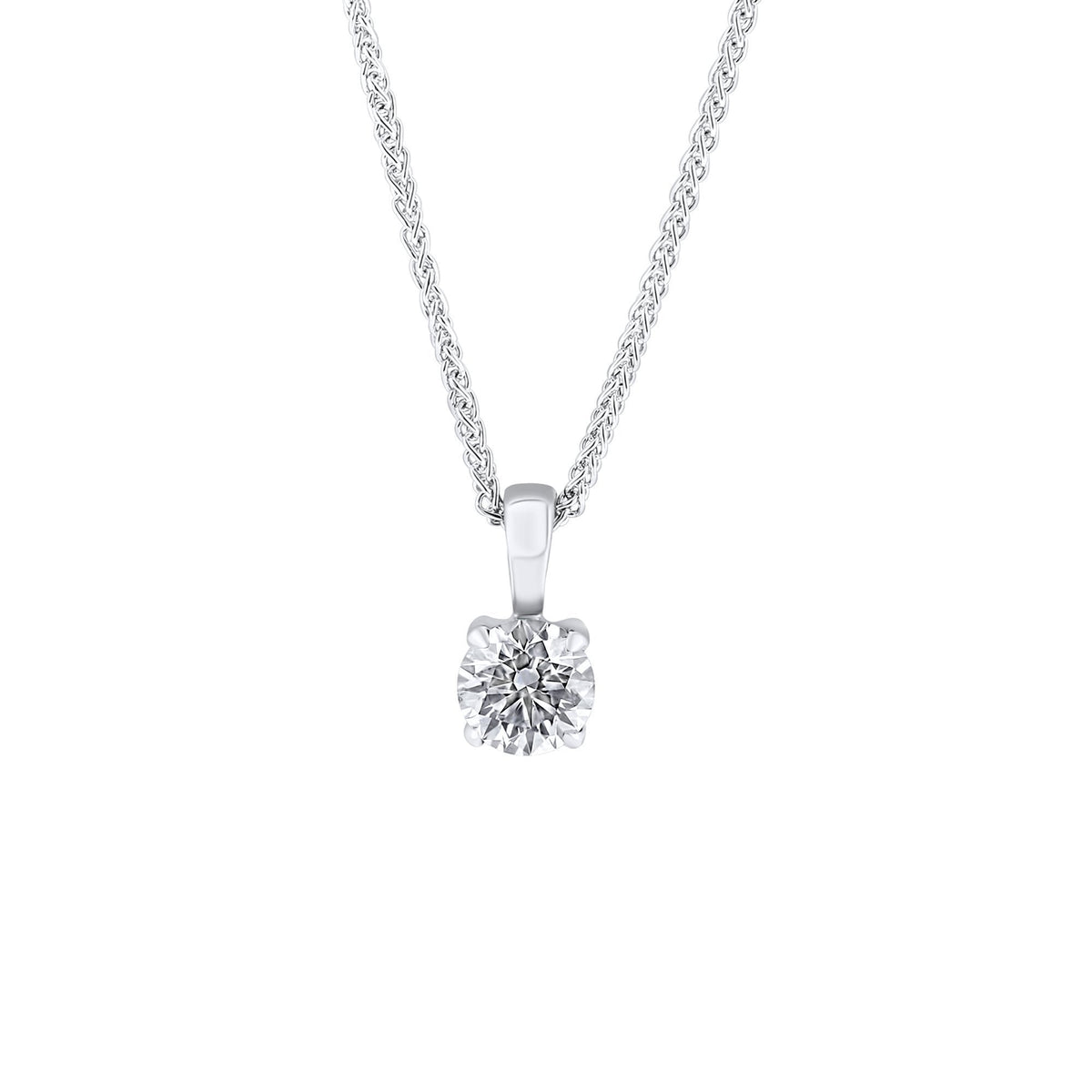 Platinum 0.60ct F VS2 GIA round brilliant cut diamond pendant
