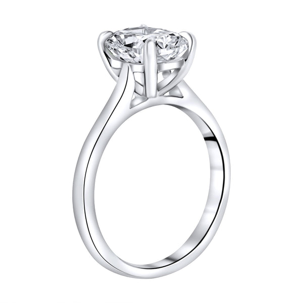 Lab grown platinum 2.08ct D VVS2 elongated cushion diamond ring