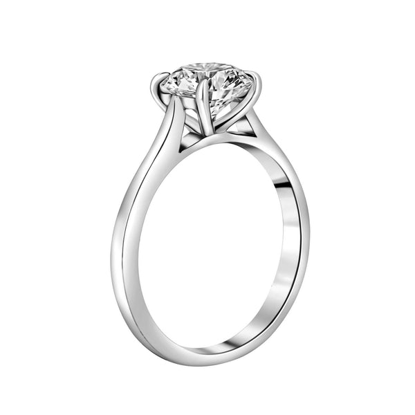 Lab grown platinum 2.01ct D VVS2 IGI round diamond ring