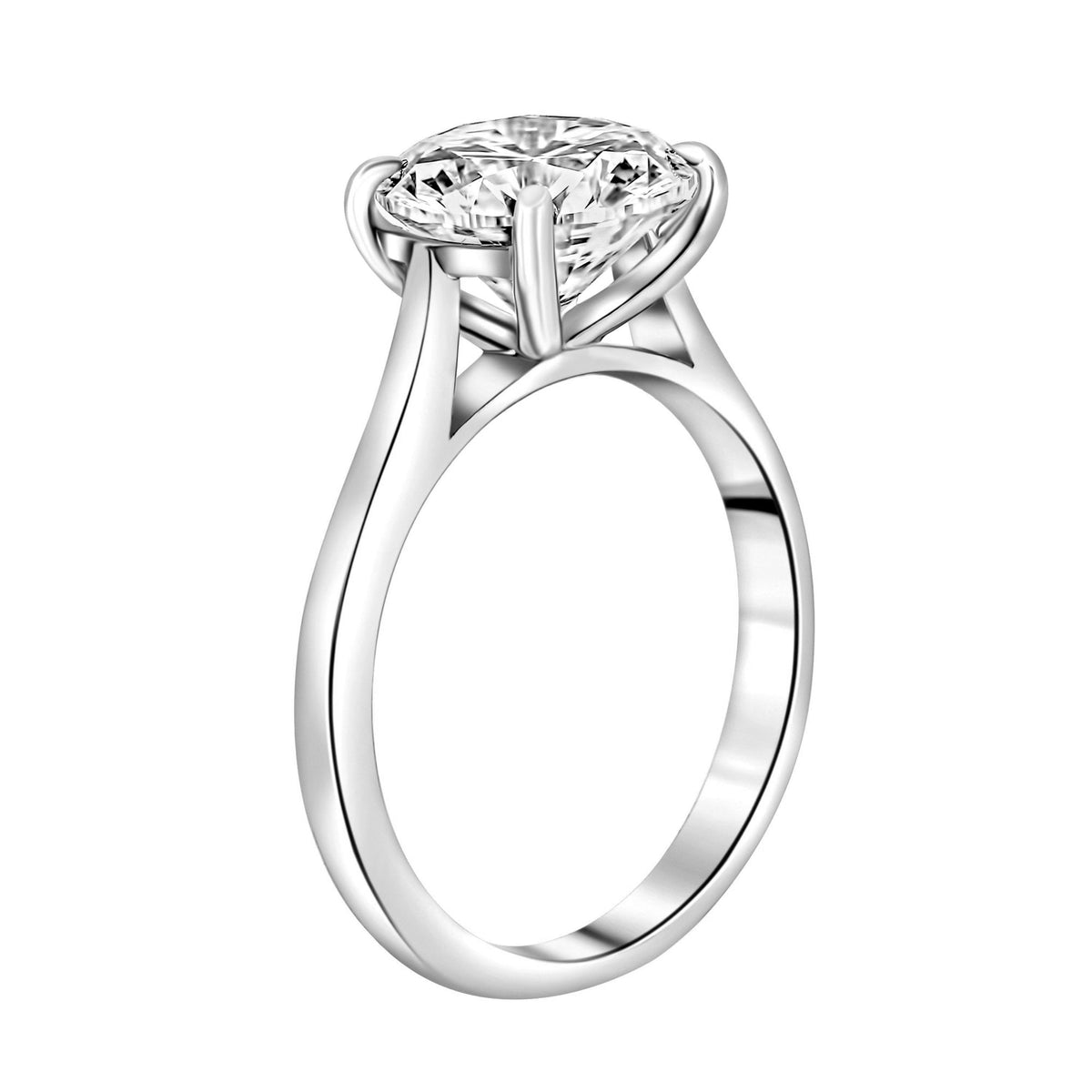 Lab grown platinum 3.00ct D VVS2 IGI round diamond ring