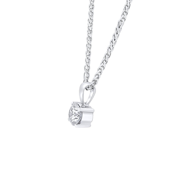Platinum 0.40ct F VS2 GIA round brilliant cut diamond pendant