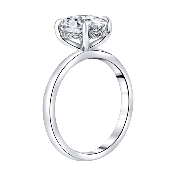Lab grown platinum 2.05ct D VVS2 IGI oval cut diamond ring