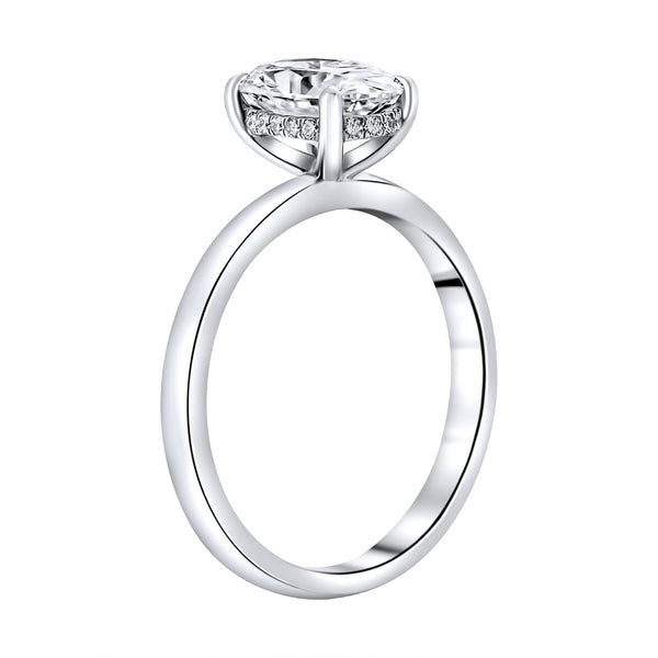Lab Grown Platinum 1.56ct D Vvs2 Igi Oval Cut Diamond Ring