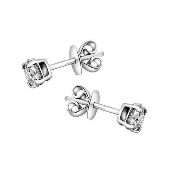 Lab grown platinum 0.64ct D VVS2 IGI round diamond earrings