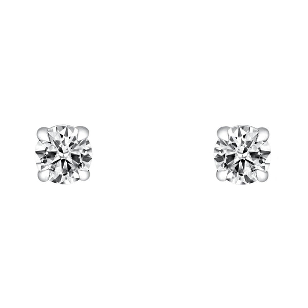 Lab grown platinum 0.88ct D VVS2 IGI round diamond earrings