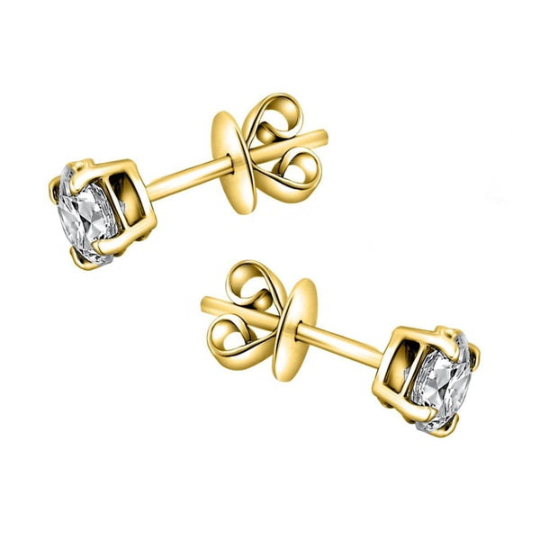 LG 18ct yellow gold 1.12ct D VVS2 IGI round diamond earrings