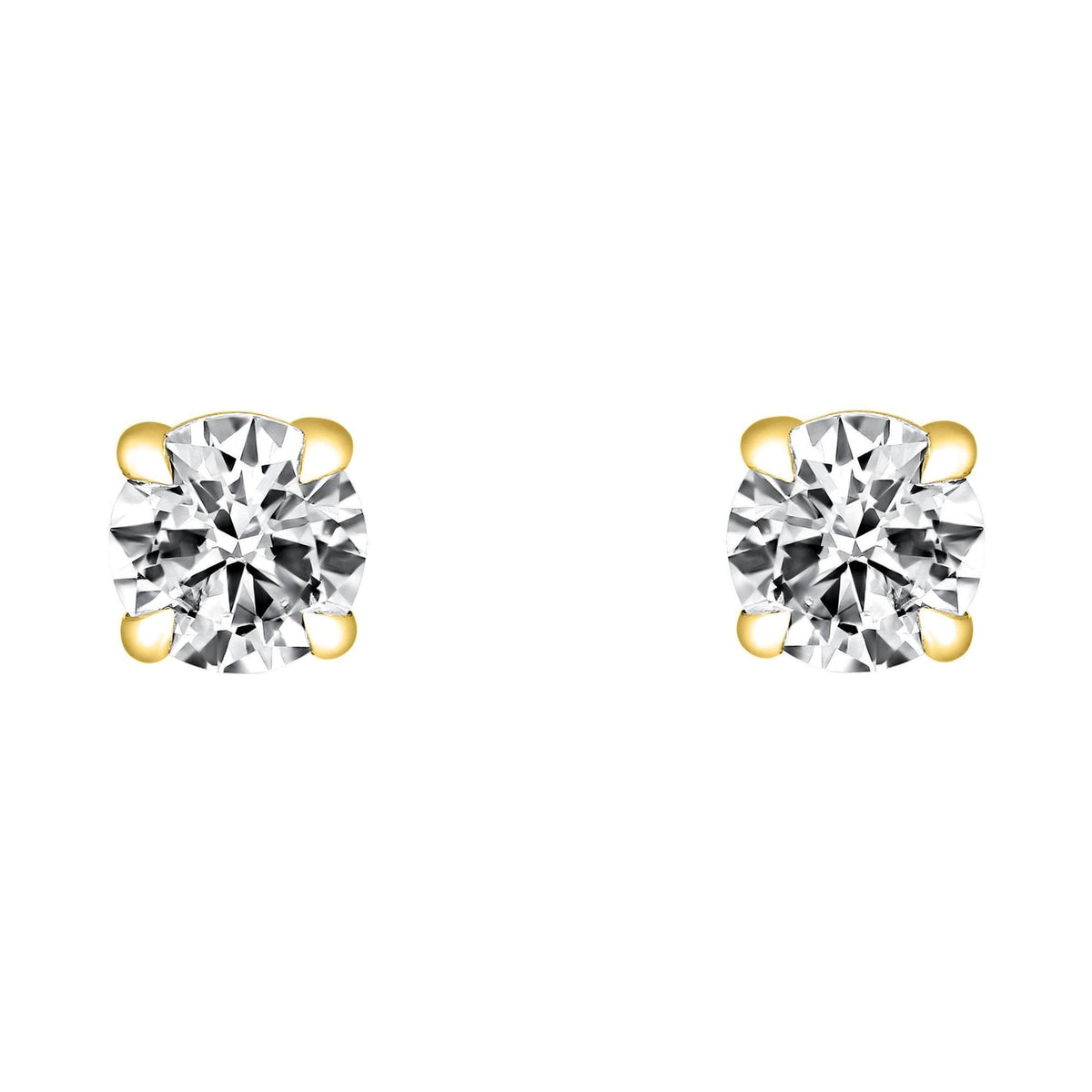 LG 18ct yellow gold 2.08ct D VVS2 IGI round dimond earrings
