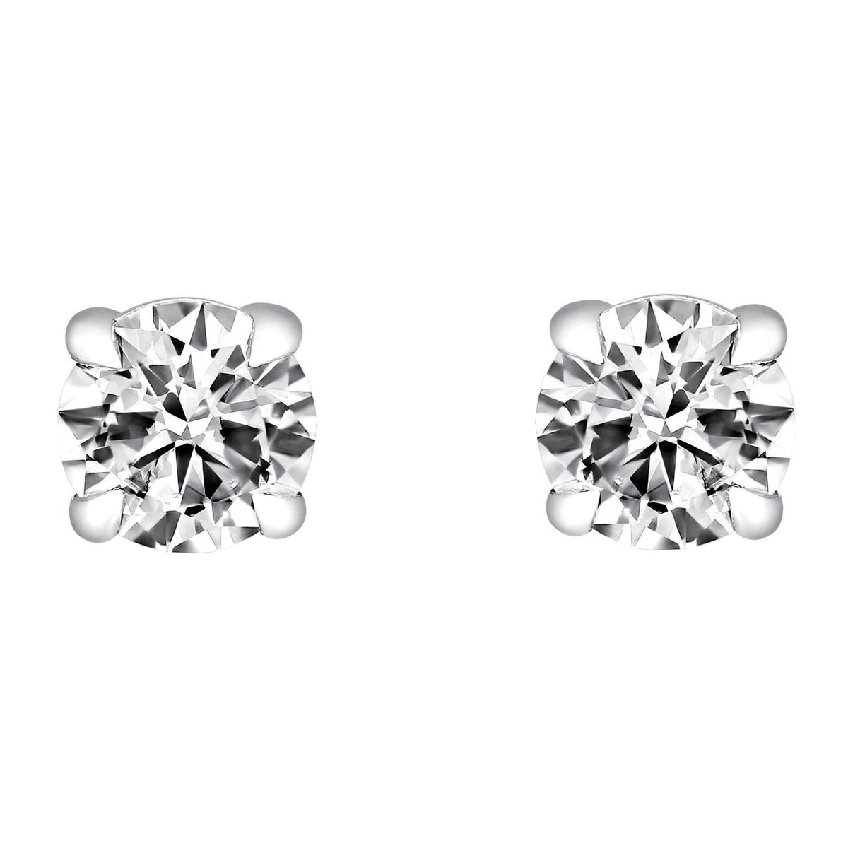 Lab grown platinum 5.00ct D VS1/2 IGI round diamond earrings