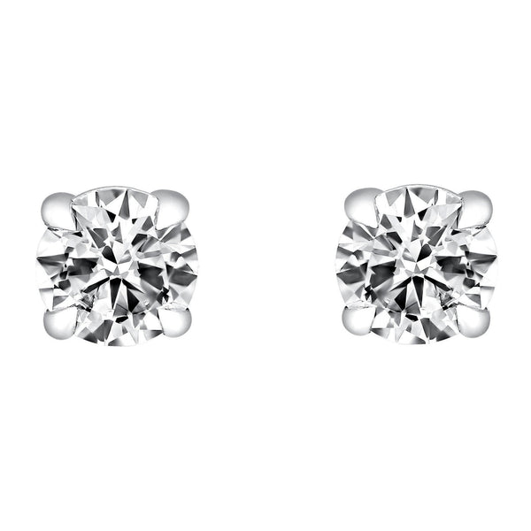 Lab grown platinum 5.00ct D VS1/2 IGI round diamond earrings