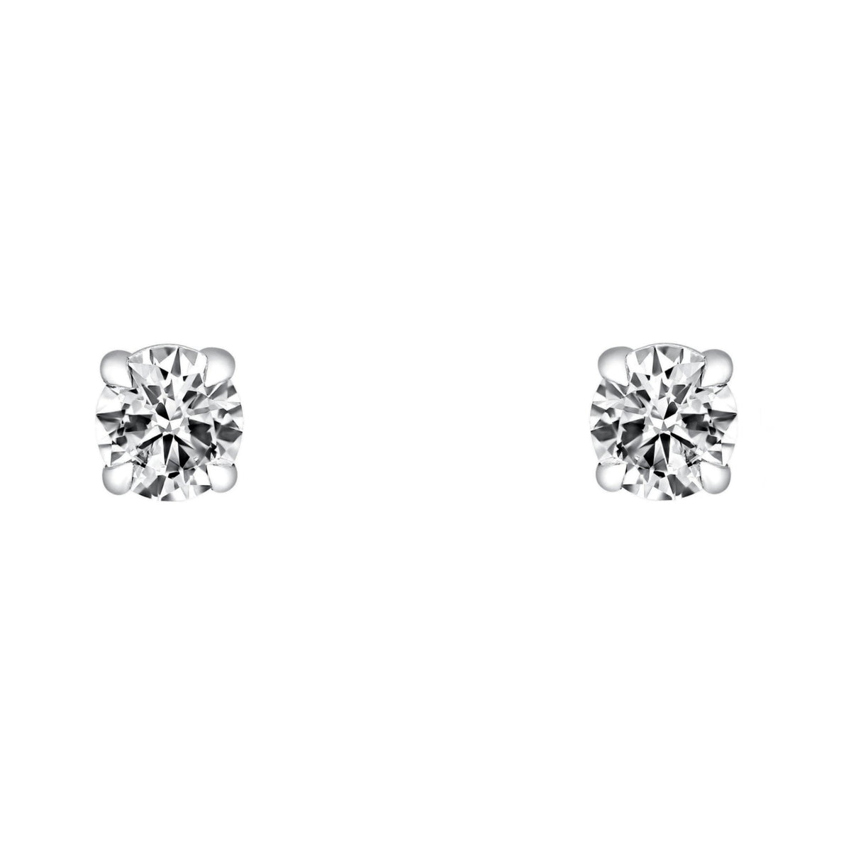 Platinum 0.60ct F VS2 GIA round brilliant diamond stud earrings