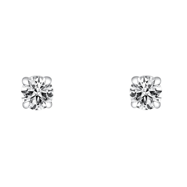 Platinum 0.60ct F VS2 GIA round brilliant diamond stud earrings