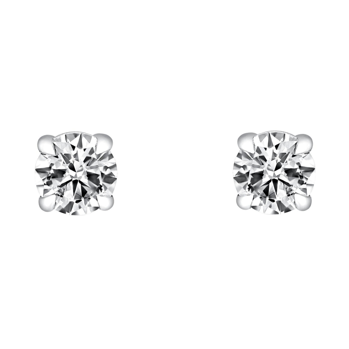 Platinum 2.01ct F VS2 GIA round brilliant diamond stud earrings