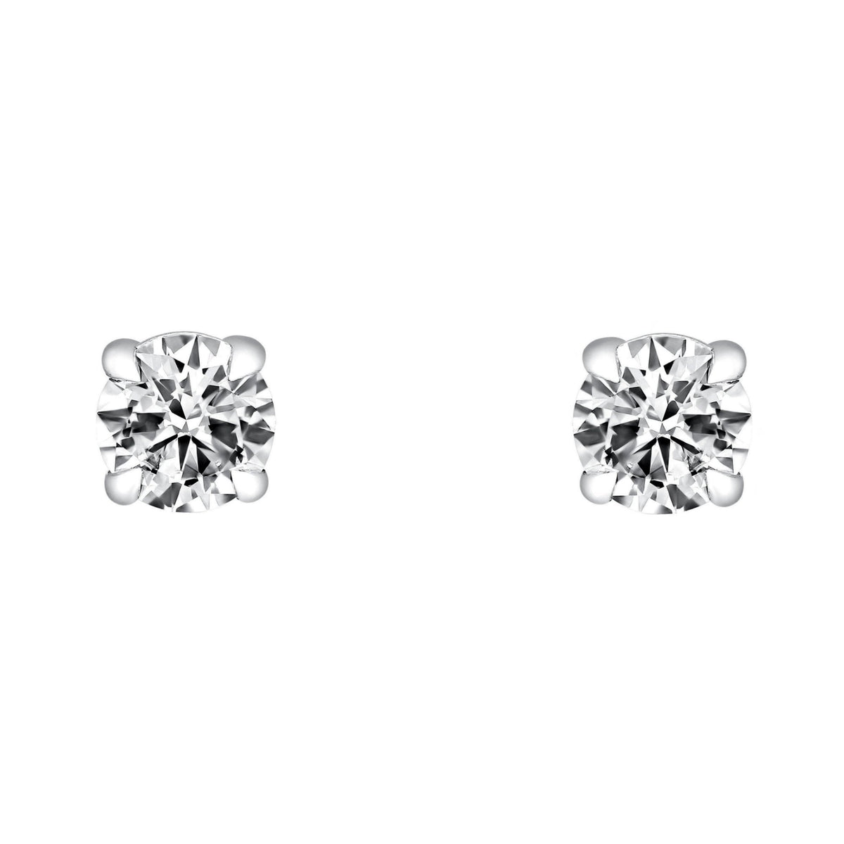 Platinum 1.00ct F Vs2 Gia Round Brilliant Diamond Stud Earrings