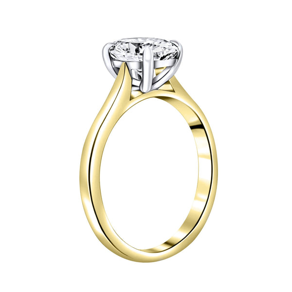Lab grown 18ct yellow gold 1.51ct D VVS2 IGI oval diamond ring