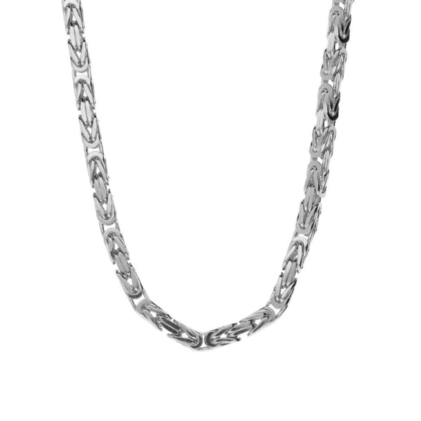 9ct white gold 18" 38.5g byzantine chain