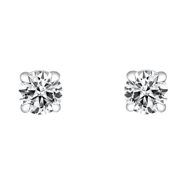 Platinum 2.02ct F VS2 GIA round brilliant diamond stud earrings