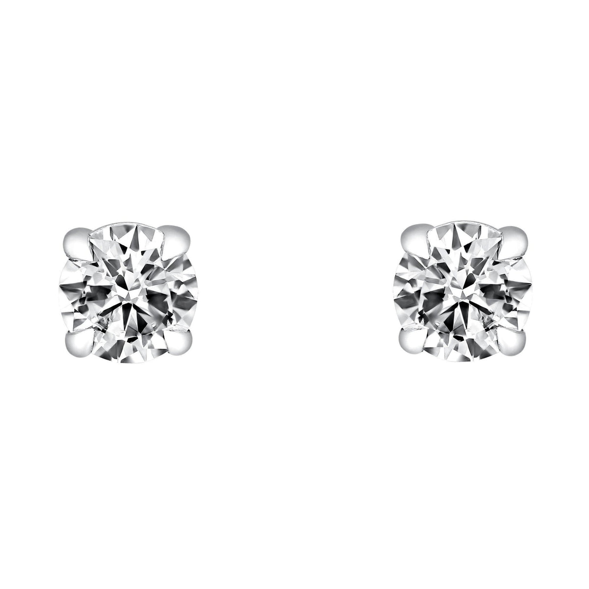 Platinum 1.80ct F VS2 GIA round brilliant diamond stud earrings