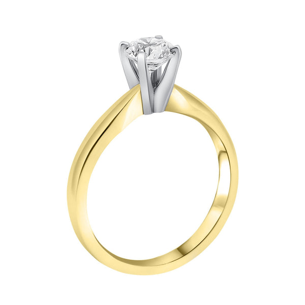 Lab grown 18ct rose gold 1.00ct D VVS2 IGI round diamond ring