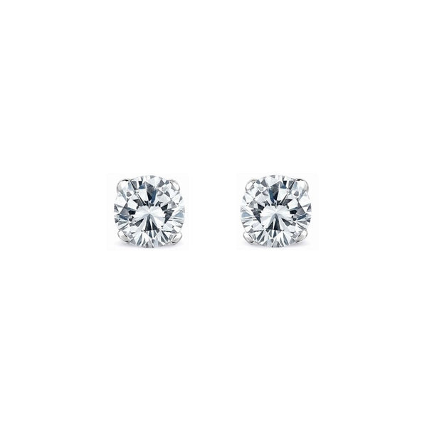 Platinum 2.43ct F VS2 GIA round brilliant diamond stud earrings