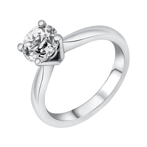 Platinum 2.01ct G SI1 IGI round brilliant cut diamond ring