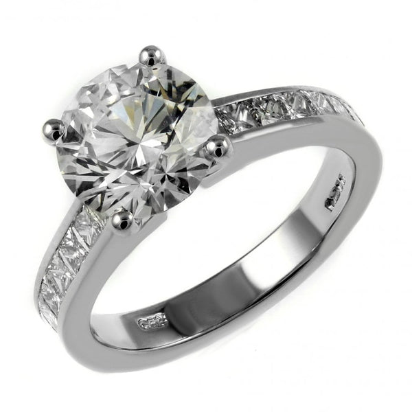 Platinum 2.00ct H VS1 IGL round brilliant cut diamond ring