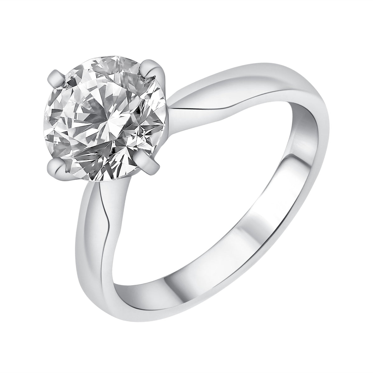 Platinum 2.01ct H SI2 GIA round brilliant cut diamond ring