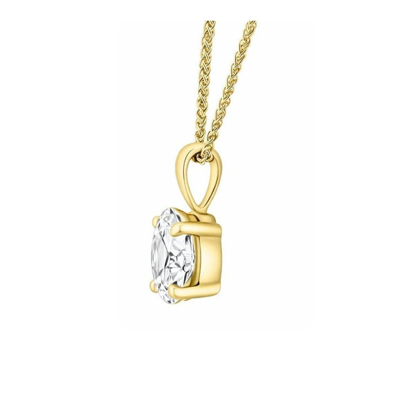LG 18ct yellow gold 3.00ct D VVS2 IGI oval cut diamond pendant