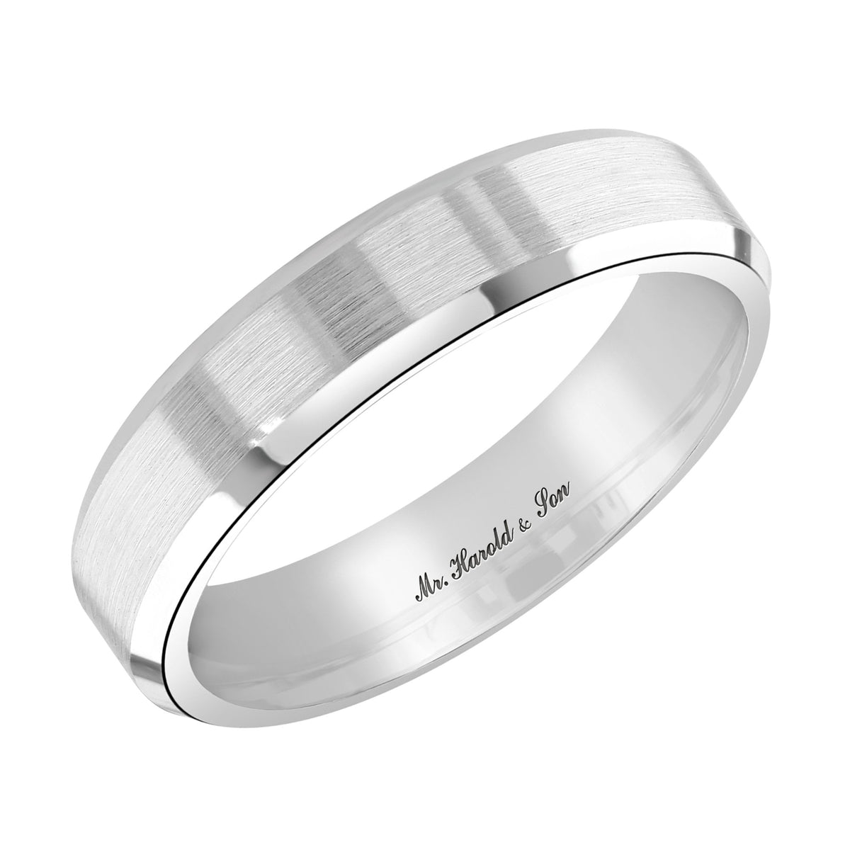 Platinum 4.0mm flat heavy weight court wedding ring