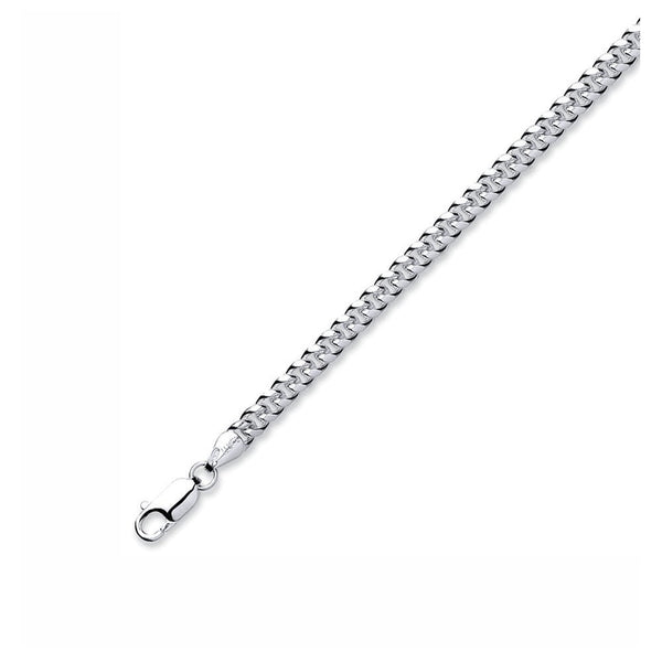 Silver 24" 38.7g flat curb chain