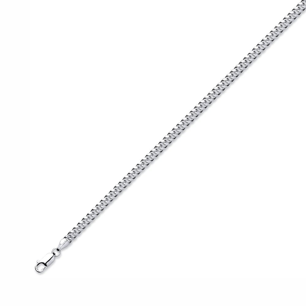 Silver 24" 38.7g flat curb chain