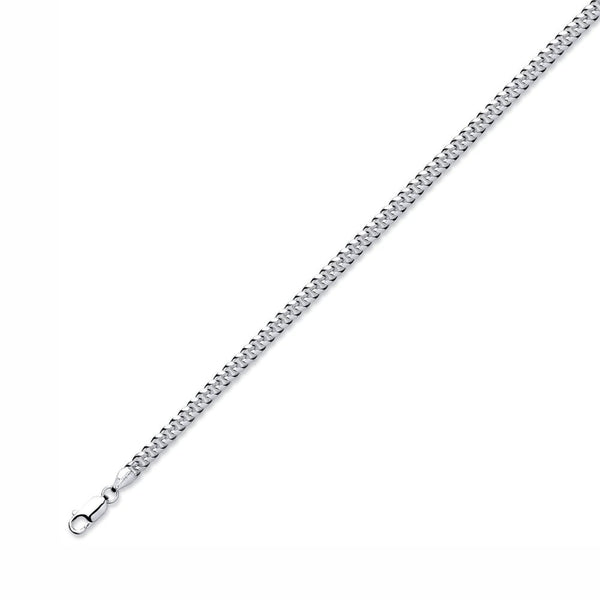 Silver 24" 38.7g flat curb chain