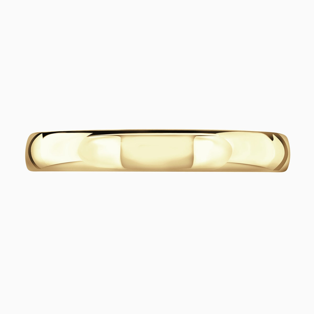18ct yellow gold 3.0mm light weight court wedding ring
