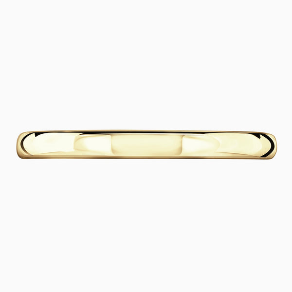 18ct yellow gold 2.0mm heavy weight court wedding ring