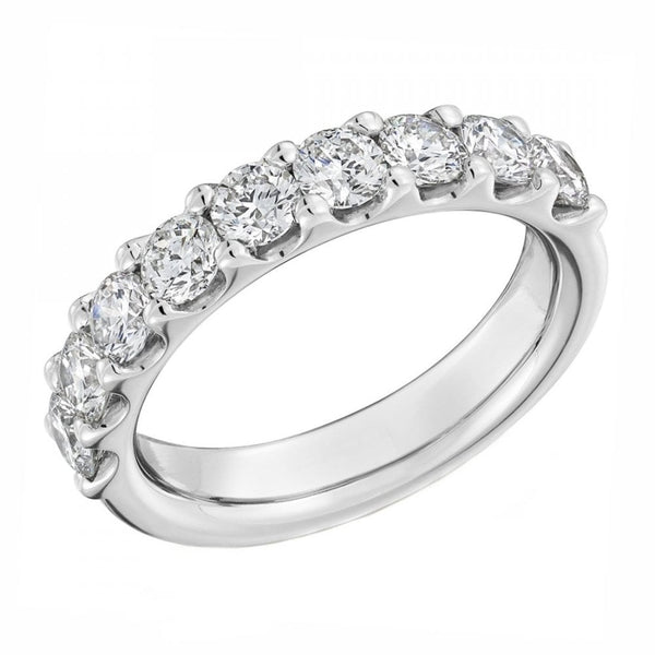 Lab grown platinum 1.50ct round brilliant cut half eternity ring