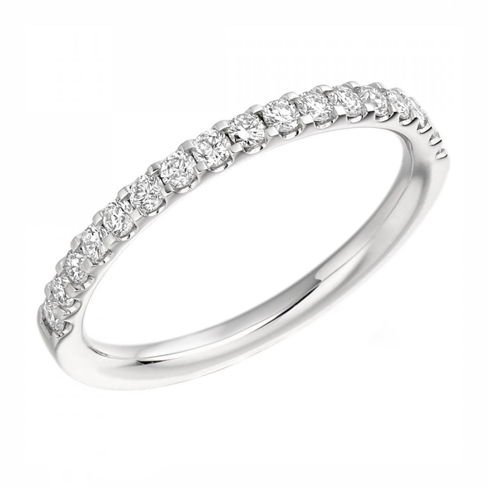 Lab grown platinum 0.33ct round brilliant half eternity ring
