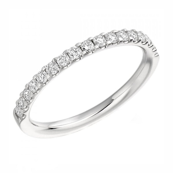 Lab grown platinum 0.33ct round brilliant half eternity ring
