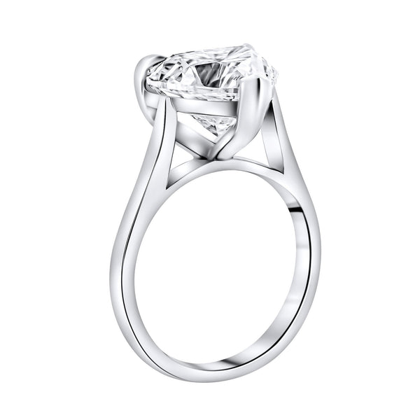 Lab grown platinum 5.03ct D VVS2 IGI heart cut diamond ring