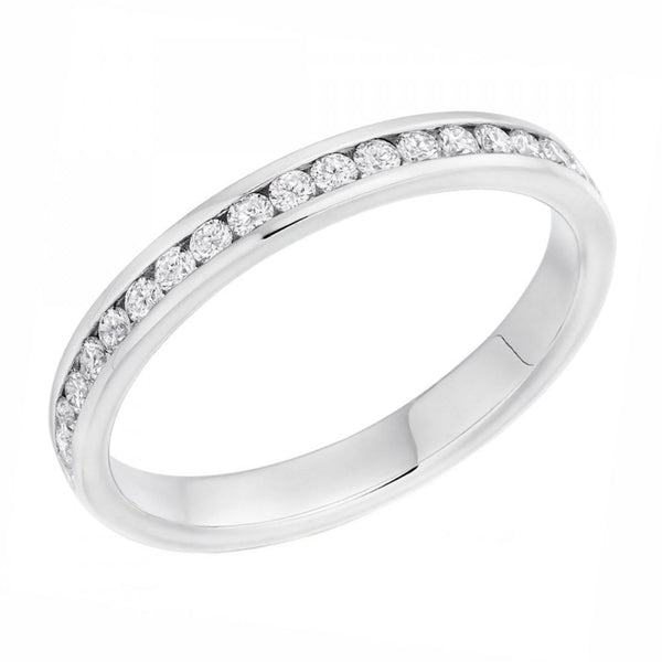 Lab grown platinum 0.33ct round diamond half eterity ring
