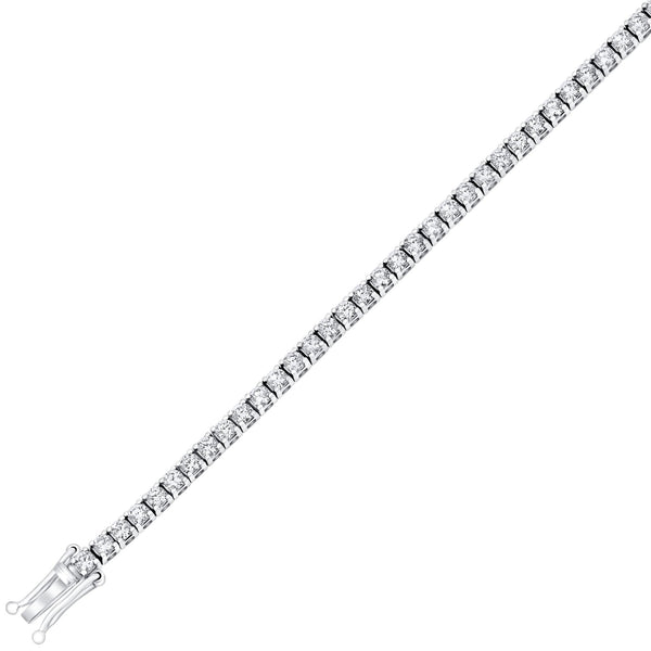 Lab grown platinum 3.00ct round cut diamond tennis bracelet